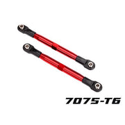 Traxxas 6742R Toe links 7075-T6 Aluminium Tubes 87mm with Rod Ends Red