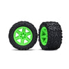 Traxxas 6774G Talon Extreme Rear Tyres and RXT Green 2.8 inch Wheels TSM Rated Assembled and Glued 2pc