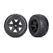 Traxxas 6775 Anaconda Tyres and RXT Black 2.8 inch Wheels TSM Rated Assembled and Glued (4WD electric front/rear, 2WD electric front only) 2pc