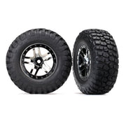 Traxxas 6873T BFGoodrich Mud-Terrain T/A KM2 Ultra- Soft S1 Compound Off-Road Racing Tyres and SCT Split-Spoke Black Chrome Beadlock Style Wheels Assembled and Glued