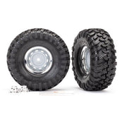 Traxxas 8166 Canyon Trail 4.6 x 1.9 inch Tyres and Chrome Wheels 1.9inch Assembled and Glued Requires 8255A