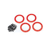 Traxxas 8168R Aluminium Beadlock Rings 2.2 inch Red 4pc