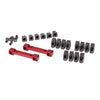 Traxxas 8334R Front and Rear Aluminium Suspension Arm and Hinge Pin Retainers Mounts Red