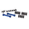 Traxxas 8334X Front and Rear Aluminium Suspension Arm and Hinge Pin Retainers Mounts Blue