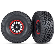 Traxxas 8474 Bfgoodrich Baja KR3 Tyres And Method Race Wheels Black With Red Beadlock Assembled and Glued 2pc