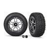 Traxxas 8872 4.6 x 2.6 inch Tyres and 2.6 inch Black Satin Chomre-Plated Mercedes-Benz G 500 4x4 Wheels Assembled and Glued