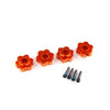 Traxxas 8956T Aluminium Hex Wheel Hubs with 4x13mm Screw Pins Orange 4pc