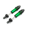 Traxxas 8961G Aluminium GT-Maxx Shocks Assembled without Springs Green 2pc