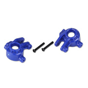 Traxxas 9037X Extreme Heavy Duty Steering Blocks Left and Right Blue (for use with 9080)