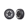 Traxxas 9372 Front Response 1.9 inch Tyres and Black Chrome Wheels Assembled and Glued 2pc