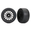 Traxxas 9374 Front Slick 2.0 inch Tyres and Multi-Spoke Black Chrome Wheels Assembled and Glued 2pc