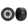 Traxxas 9375 Rear Slick 2.0 inch Tyres and Multi-Spoke Black Chrome Wheels Assembled and Glued 2pc