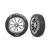 Traxxas 9474R Mickey Thompson ET Front Tyres On Weld Chrome Wheels