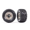 Traxxas 9572A Tires And Wheels Assembled Glued 3.8inch Satin Black 2pc