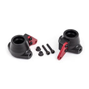 Traxxas 9637R Steering Block Arms 2pc Aluminium Red Anodised