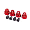 Traxxas 9664R Shock Caps 4pc Aluminium Red Anodised