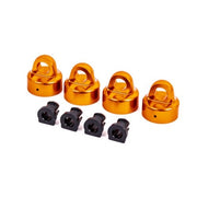 Traxxas 9664T Shock Caps 4pc Aluminium Orange Anodised