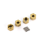 Traxxas 9750X Wheel Hubs 7mm Hex Brass 4pc / Axle Pins 8pc