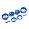 Traxxas 9781-BLKBL Wheels 1.0inch Method Race Wheels 105 Satin Black Chrome with Blue Beadlock 2pc