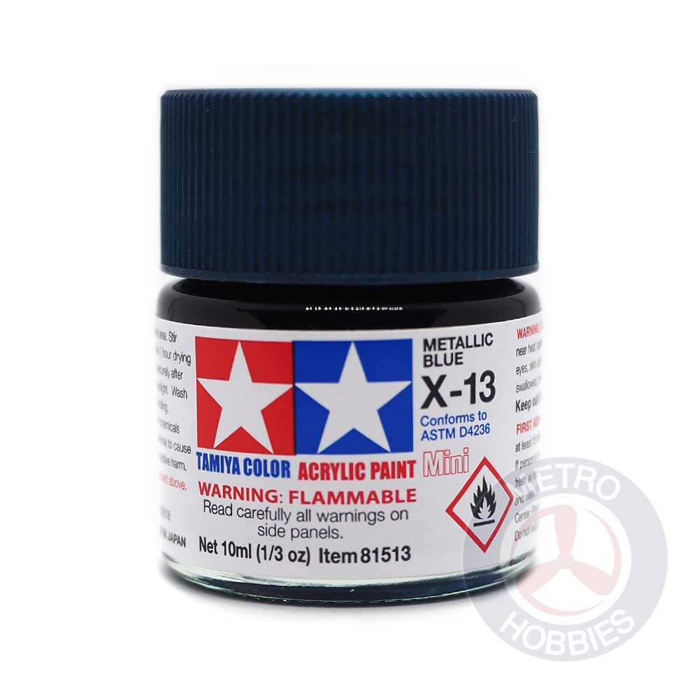 Tamiya Mini Acrylic model paint - X-13 81513 Metallic Blue