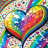 Yazz Puzzle 3801 Mosaic Heart 1023pc Jigsaw Puzzle