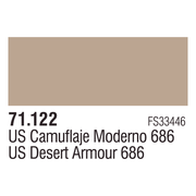 Vallejo 71122 Model Air US Desert Armour 686 18 ml Acrylic Airbrush Paint