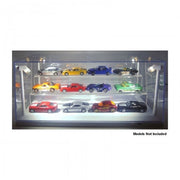 Diecast Distributors 1/64 Base Light Up Display Case White w/ 2 Tears (Fits 12 x 1/64 Vehicles)