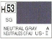 Mr Hobby (Gunze) H053 Aqueous Semi-Gloss Neutral Grey Acrylic Paint 10ml